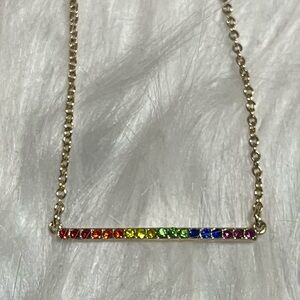 INC Rainbow Bar Necklace